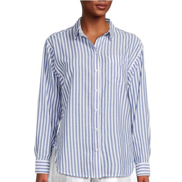 beachlunchlounge Tops - Beach Lunch Lounge Keraphina Striped Button Down Shirt